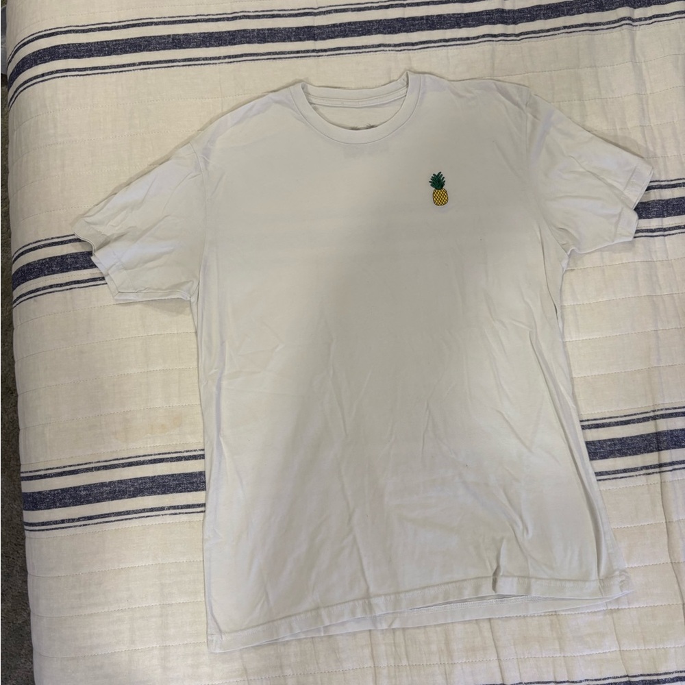 Riot Society White Tee with Pineapple Design